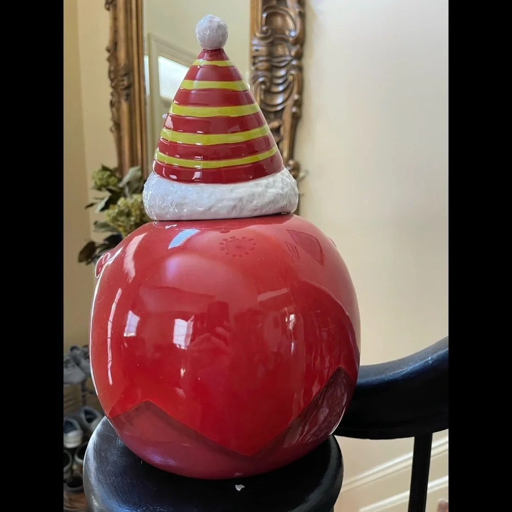 SAKURA CHRISTMAS BRIGHT SANTA HANDPAINTED EARTHENWARE 12